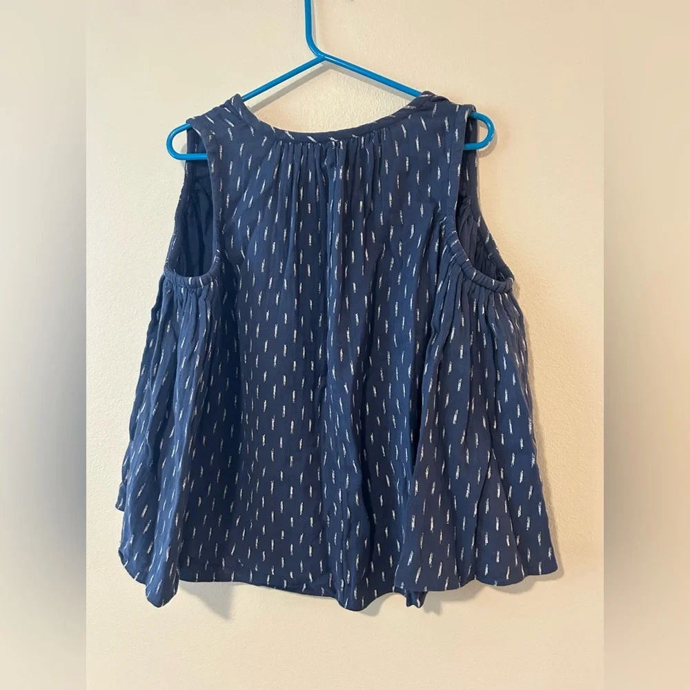 NWT Faherty Eliza Sleeveless Top in Midnight Blue - XS